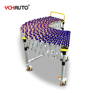 Jalur perakitan Roller konveyor roda seluncur fleksibel dapat diperbesar akordion untuk bongkar pasang - Product Image 2