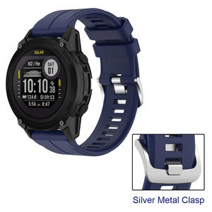 Bracelet en silicone de 22 mm avec boucle en acier, réglable, universel pour montres <span class=keywords><strong>Garmin</strong></span> Descent G1/ Forerunner <span class=keywords><strong>745</strong></span> 945 935 - Product Image 4