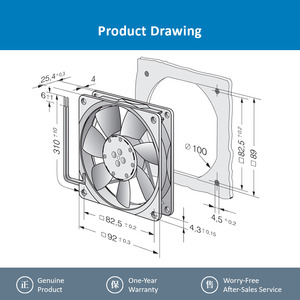 Ventilador Axial de Refrigeración ebm-papst 3414NHH 92x92x25mm 24V DC para Equipos Industriales y Servidores - Product Image 4