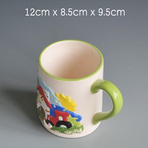 Ensemble de tasses en céramique 3D de la série Farm, écologiques, vertes, 301-400 ml, style dessin animé, pour un usage domestique ou des cadeaux de Noël - Product Image 5