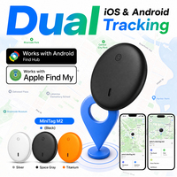 Localizzatore GPS compatto a forma di moneta con allarme sonoro forte per la ricerca di genitori e figli, dispositivo di tracciamento per carte e portafogli con doppio sistema di localizzazione.