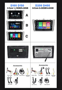 MEKEDE-<span class=keywords><strong>D</strong></span> Android 9 4 çekirdekli 1 + 16G araba ses Video DVD OYNATICI Toyota Avensis 2009 için 2010 2011 2012-15 WIFI GPS radyo Stereo BT 4G - Product Image 2