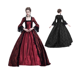Nuevo <span class=keywords><strong>Vestido</strong></span> Largo Negro Gótico para <span class=keywords><strong>Mujer</strong></span>, Disfraz de Cosplay <span class=keywords><strong>Medieval</strong></span> Renacentista, <span class=keywords><strong>Vestido</strong></span> Retro Steampunk de Fantasía Hecho de Spandex para Halloween - Product Image 4