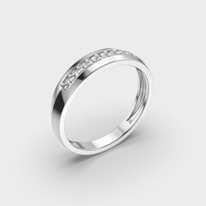 Anillo de Banda de Diamantes de Moissanita con Corte para Hombre, Plata de Ley 925 Duradera con Engaste Pavé, Joyería de Lujo Atemporal para Regalo de Boda, Aniversario o Fiesta - Product Image 6