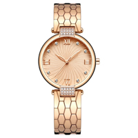 Jam Tangan Wanita Baru Jam Tangan Tali Baja Tahan Karat Wanita Bisnis Fashion Kartun Mewah Jam Tangan Kuarsa Tahan Air 30M Dial Sederhana