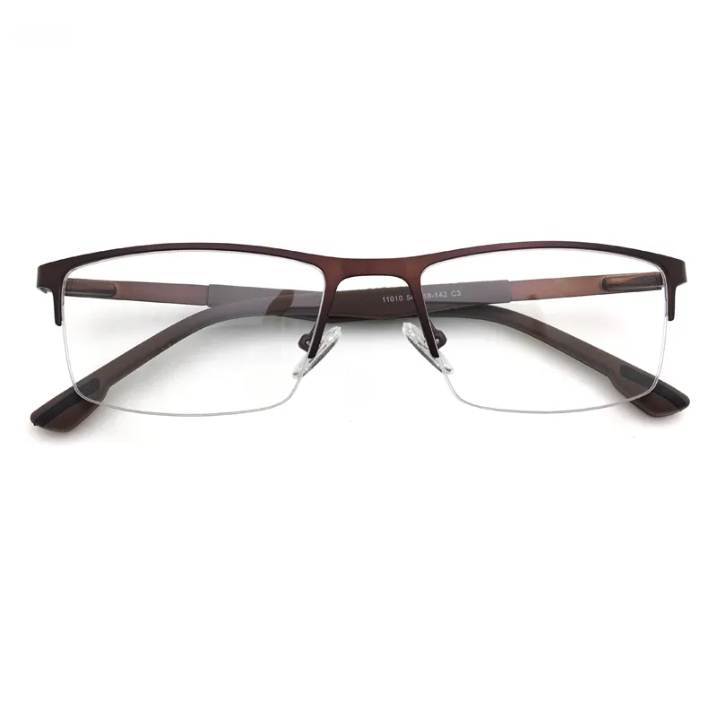 Custom Lenses Elegant Half Square Optical Manufacturer Myopia Protect Eyeglasses Frame