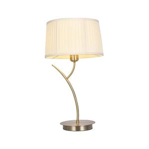 Lampe de table E27 en cuir avec abat-jour beige, dimensions 53x30x30 cm, idéale pour l'éclairage décoratif et l'ambiance. - Product Image 1