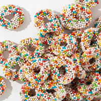 AOOLIO Box Sour Donut Clusters Afrutado Sabor Multicolor Circular Ring Jelly Gummies Christmas Chewy Candy 90g Personalizable