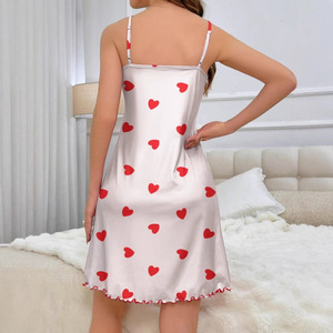 Camisón de seda de leche de alta calidad, estilo europeo y americano, a la moda, sexy, con un diseño seductor de espalda descubierta. - Product Image 5