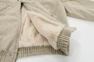 Veste <span class=keywords><strong>de</strong></span> <span class=keywords><strong>travail</strong></span> d'hiver vintage en toile délavée et lourde, doublée <span class=keywords><strong>de</strong></span> coton, avec fermeture éclair et capuche, pour chauffeur routier - Product Image 4