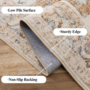 Tapis vintage 5x7, tapis antidérapant à poils ras, tapis doux pour salon, <span class=keywords><strong>chambre</strong></span> à coucher, pliable et lavable en machine - Product Image 3