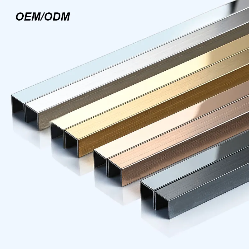 Modern Style High Quality Stainless Steel Tile Profile U-Shape Trim for Wall & Floor Decoration Accessory for Tile Enhancement