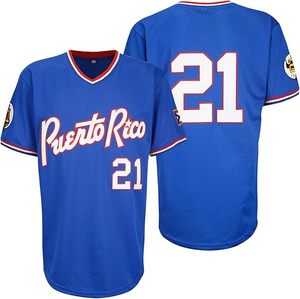 Hombres de Puerto <span class=keywords><strong>Rico</strong></span> # Sudadera de Béisbol Vintage 21, Camiseta Clásica de Béisbol Cosida - Product Image 3