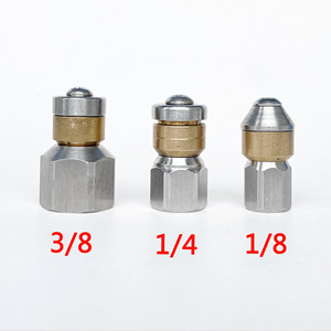 Ensemble de buses haute pression en acier inoxydable, 4 en 1, réglables pour le nettoyage des tuyaux et des égouts, nettoyeur robuste - Product Image 3
