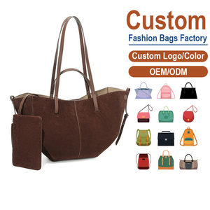 Bolso Tote Retro de Piel Genuina de Ante Premium para Mujer, Elegante, Gran Capacidad, con Bolso Interior, Anti-Robo, para Verano y Otoño, 7 Pulgadas, OEM - Product Image 2