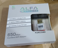 Adaptador USB Wi-Fi+ ALFA Network 650M, Receptor de Red Inalámbrica Externo Plug & Play, Compatible con Windows 7/8.1/10/11
