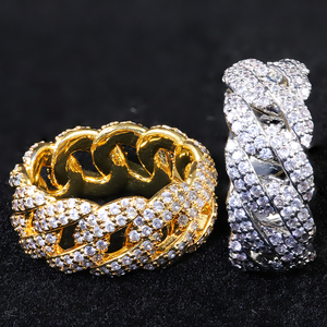 Ice Out Mossanite <b>Ring</b> Hip Hop Jewelry 925 Sterling Sliver 18K Gold Plated Claw Setting Pass Diamond Tester GRA Certificate <b>Man</b> - Product Image 3