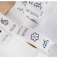 Étiquettes personnalisées pour emballages alimentaires, autocollants imprimés offset, logo de marque, étiquettes rectangulaires en rouleaux, papier adhésif imperméable