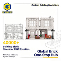 Ensemble de blocs de construction Gobricks Custom City Street View, kit MOC, pièces MOC mondiales, plus de 40000 briques pour l'architecture