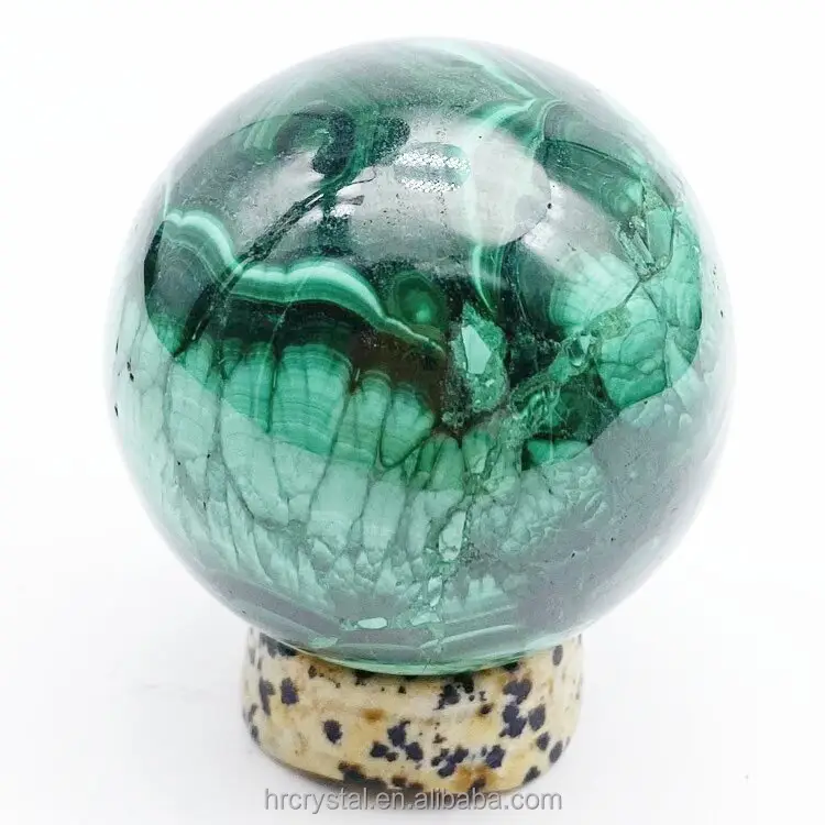 Good quality healing gemstone polished malachite crystal sphere for nice decoration gifts