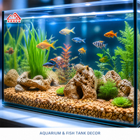 Terrazzo naturel poli et écrémé, écologique, moderne, décoratif, coloré, de tailles variées, pour aquariums, jardins, allées et aménagements extérieurs