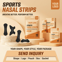 Bandes nasales respirantes personnalisées OEM, anti-ronflement, patch nasal sportif pour une meilleure respiration pendant le sommeil