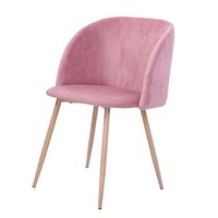 Chaise de tulipe de meubles de maison de jambes d'or rose de l'ue BRITANNIQUE de chaise de velours dinant le velours en gros dinant des chaises pour la salle à manger/salon