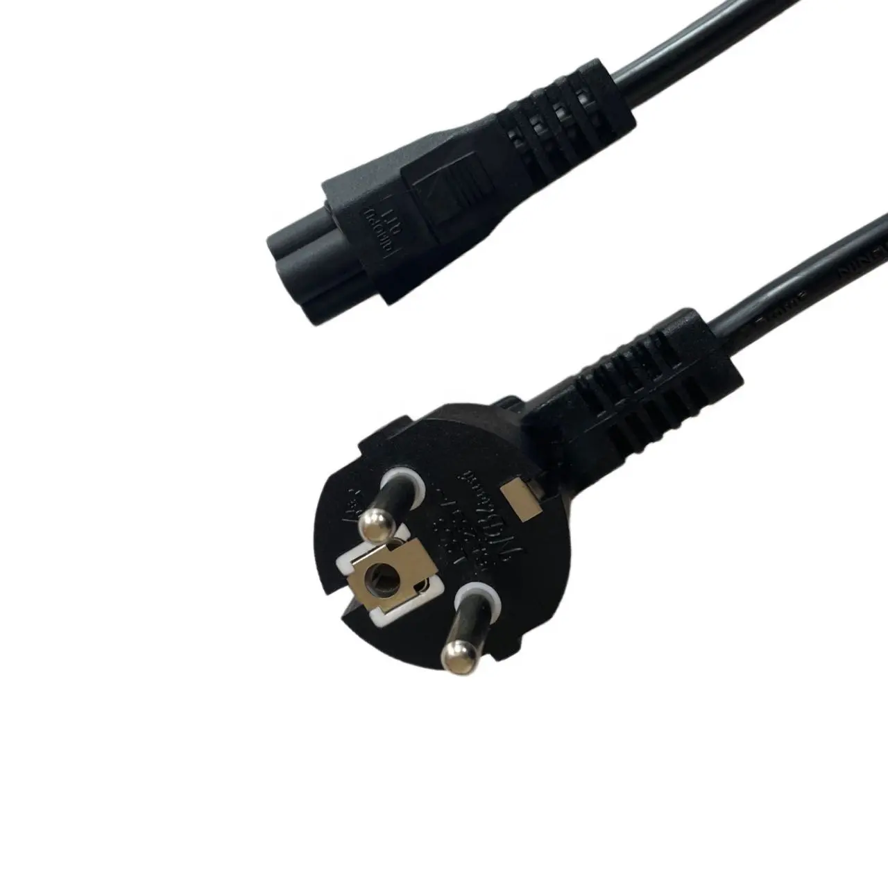 [Kostenlose Muster European VDE 2 Prong Round Pin 2.5A Wasserdichter Stecker Netz kabel & Verlängerung kabel Schwarzes Elektrokessel-Netz kabel