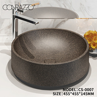 CONRAZZO Vente flash Lavabos de salle de bain modernes en béton, lavabo pour se laver les mains pour les toilettes