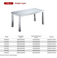 Plan de travail industriel à haute capacité de charge en acier inoxydable 304 201, table de travail pour entrepôt et atelier