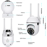Precio de fábrica 5G WiFi Ptz Color visión nocturna teléfono inteligente Vista Remota CCTV inalámbrico Yiiot 2MP 1080P Cámara IP