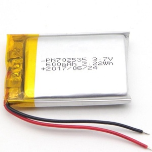 Petite batterie Lipo de haute qualité 3.7V 600mAh 2.22Wh 602030 702535, batterie au lithium polymère rechargeable, montre intelligente Bluetooth - Product Image 2