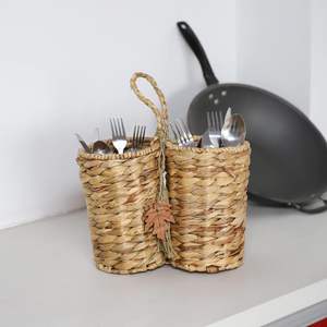 Cesta colgante de jacinto de agua Cesta de puerta de flores Cesta de pared tejida adecuada para decoración de balcón de <span class=keywords><strong>terraza</strong></span> de jardín al aire libre - Product Image 2