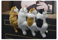 Simulation chat poupées fourrure réaliste Animal produit modèle bureau faux chat poupée jouet pour cadeau d'anniversaire décoration de la maison