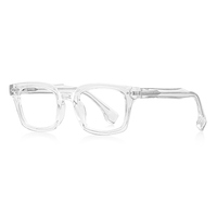 Lunettes anti-lumière bleue carrées TR CP pour hommes, lunettes optiques rétro tendance