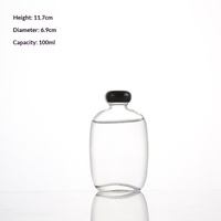 100ml Mattierte Klarglasflasche mit Deckel, versiegelte leere Flasche für Fruchtwein, Getränke, Milchtee, Likör, Aufbewahrungsglasflasche