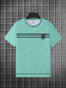 Ý Phong Cách Kỹ Thuật Số In Người Đàn Ông Của T-Shirt Giản Dị Sáng Tạo Mùa Hè Tùy Chỉnh Tên Nước Thiết Kế 100% Polyester Chống-Pilling - Product Image 2