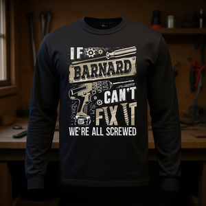 Camiseta de manga larga Barnard con diseño personalizado con nombre familiar y tema Fix It Screwed - Product Image 3