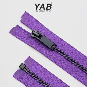 YAB Bulk Buying Open-End Long Chain Y Teeth Fashion Metal Aluminum Zippers