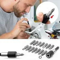 Jeu de tournevis Torx métriques en acier Cr-V robuste 208/214 pièces avec embouts de sécurité Phillips, plats, hexagonaux et carrés TL01688-50+11