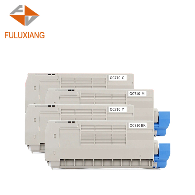 FLUXIANG Compatible Toner Cartridge for OKI C610 C710 C711 C810 C830 C822 C823 C831 C841 MC873 Color Toner