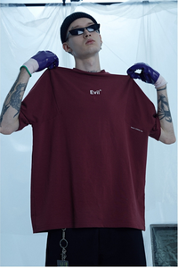 เสื้อยืดผู้ชายคอตตอนถักเนื้อหนา 220 GSM ทรงหลวม ไหล่ตก ไซส์ใหญ่ คอกลม สไตล์ลำลอง สปอร์ต - Product Image 3