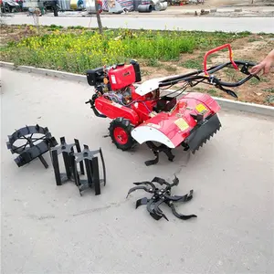 Mini tractor de agricultura rovari, máquina cnc de mesa, arado trasero, cultivador rotativo