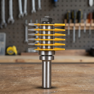 YUFU L-N121 1 8mm 1/2inch Shank Carbide TiCN Coated Climb Milling High Quality Adjustable Finger Joint Router Bit for <b>Engraving</b> - Product Image 4