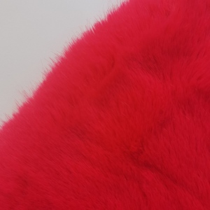 Chất Lượng Cao In Rắn Cao Đống Dày Phong Cách Giả Lông Thú Vải 100% Polyester Thỏ Đỏ Lông Cho Quần Áo May Mặc Giường Vật Nuôi Sofa - Product Image 1