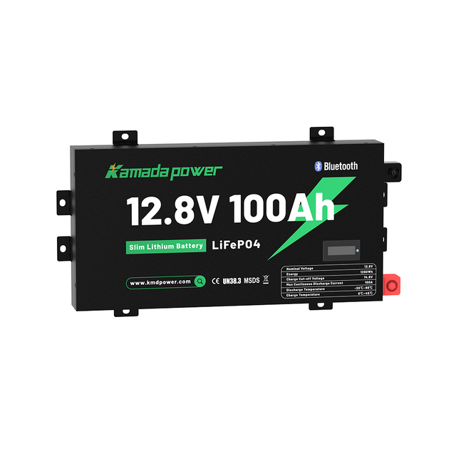 Compact 12.8V LiFePO4 Battery 100Ah 200Ah 300Ah Slim Deep Cycle Lithium Pack for Vehicle Backup and Energy Storage