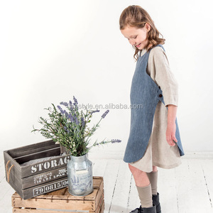 Abiti Traspiranti Personalizzati ODM per Bambine, Vestiti in Lino Lavato con Maniche, Abbigliamento Autunnale per Bambine - Product Image 4
