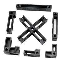 Bloc en aluminium usiné CNC de précision, anodisé noir sur mesure, composants d'équipement industriel, support de montage en billette, brochage