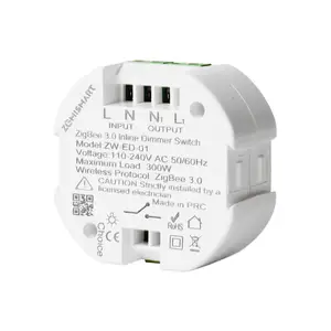 Benexmart Zigbee 3.0tuyaスマートインライン調光器スイッチ100-240Vウィンクハブに接続Smartthings Alexa Google Home Voice Control