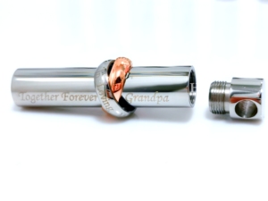 Discount Infinity Stainless Steel <strong>Ash</strong> <strong>Keepsake</strong> Cylinder Pendant Stock Sister Brother Mom grandma Uncle <strong>Dad</strong> Urn Cremation Forever - Product Image 2